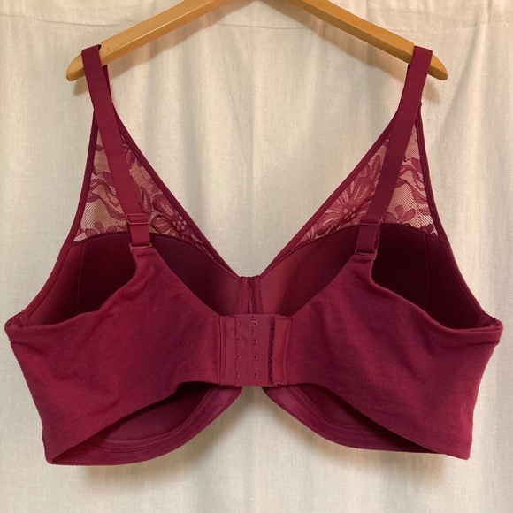 BALI Breathe Plus Size Raspberry Pink Lace Bra 3XL - Picture 6 of 12